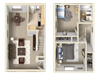two bedroom apartment floor plan